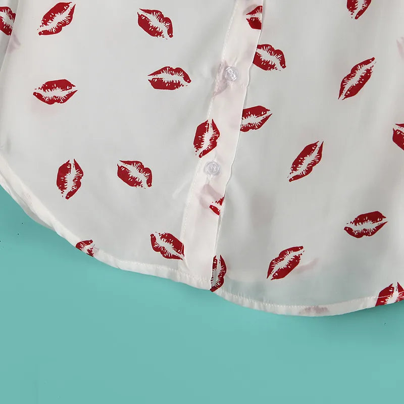 Camicia con fantasia baci
